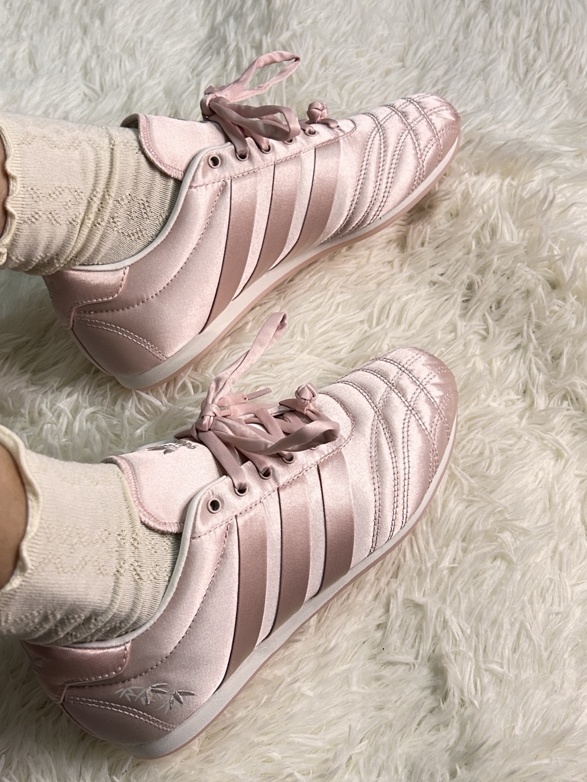 Adidas Taekwondo 珠光粉 粉色 緞面 緞帶 芭蕾風 復古 跆拳道鞋 德訓鞋 宋雨琦同款 JP5196/預購