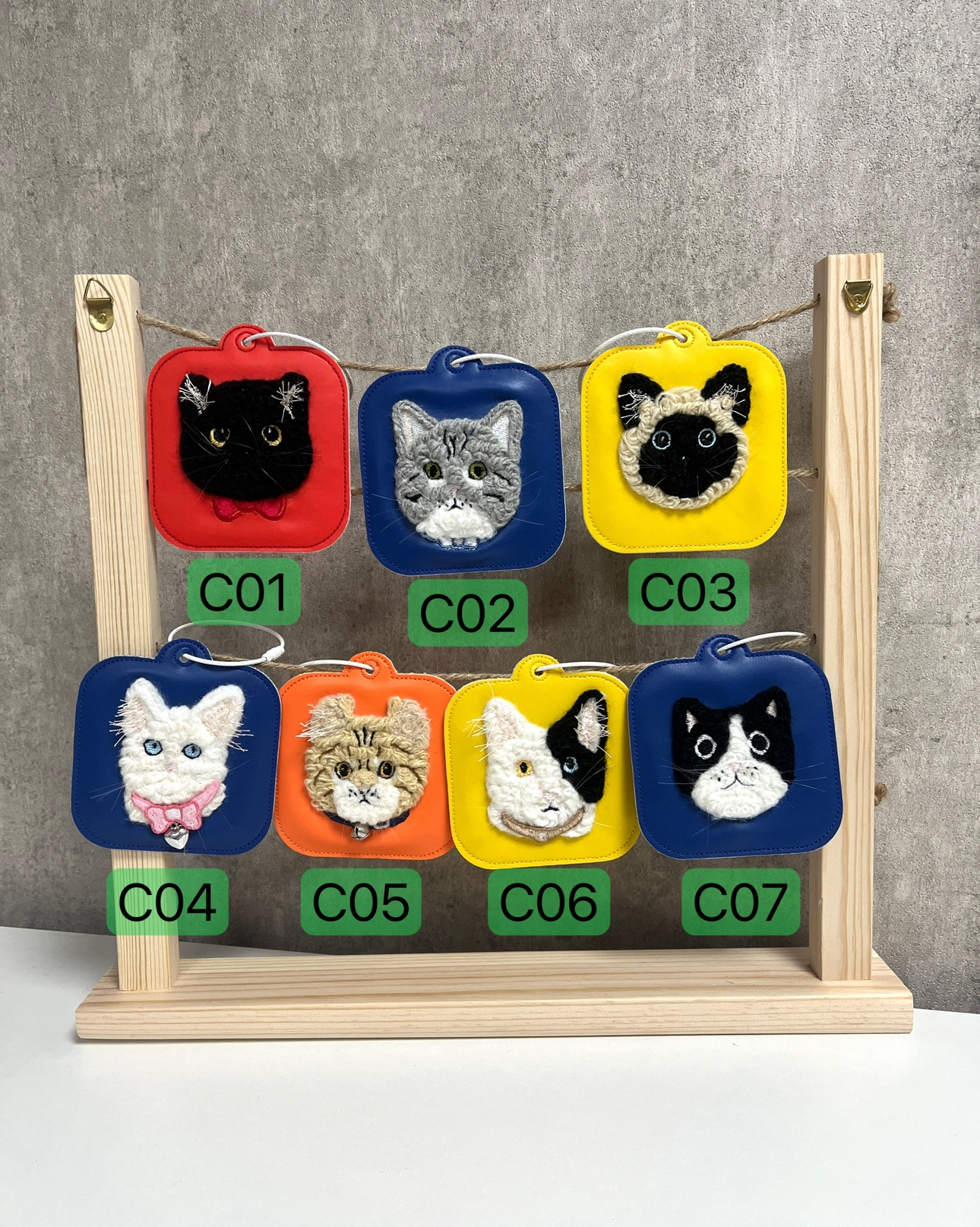 台灣人手刺繡3D立體寵物 背包 手袋 行李 匙扣吊飾吊牌