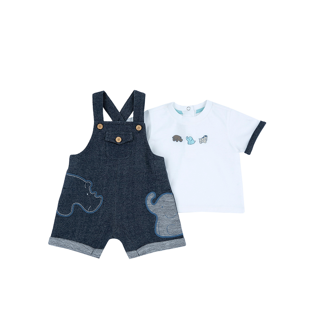 手繪動物-兩件式背心短褲套裝