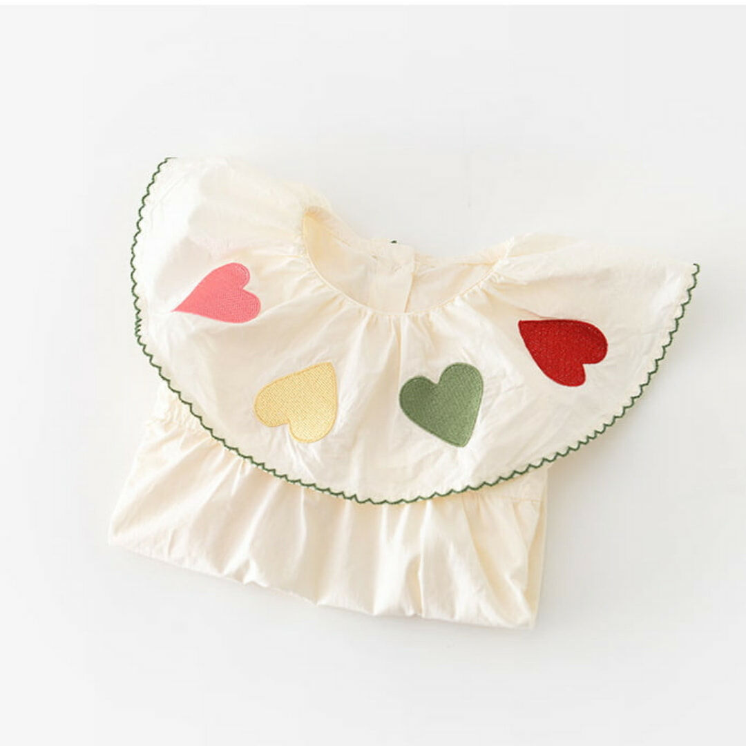 25 夏 繽紛愛心花邊包屁衣