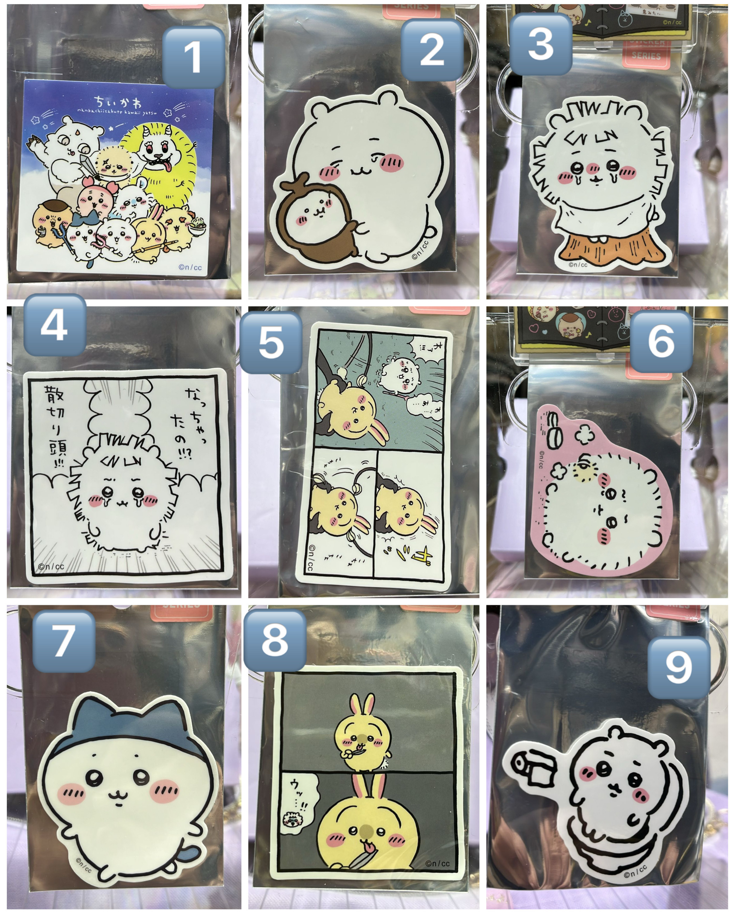 現貨-Chiikawa 小八 Usagi 兔兔 風獅 栗子 飛鼠 師傅 日本正版 手機貼紙 (6)-