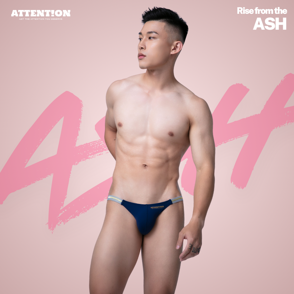 【普魯士藍】極澀系高衩三角內褲