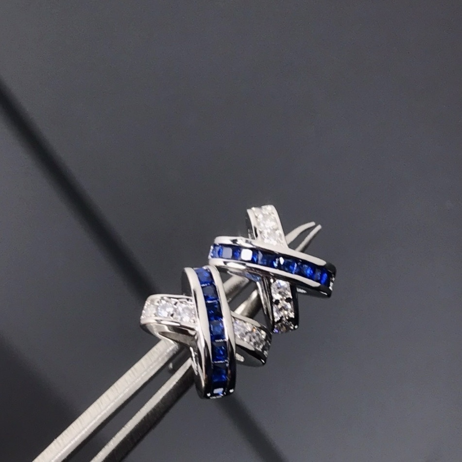 18k”Liens緣系一生x 藍水鑽浪漫連結高奢定製耳釘