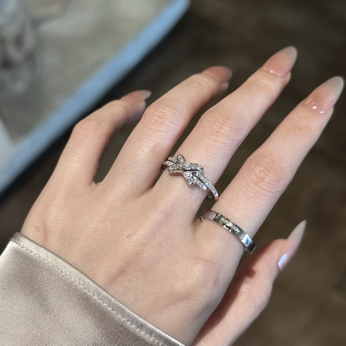 18k”Liens x緣系一生”滿鑽連結高奢定製戒指