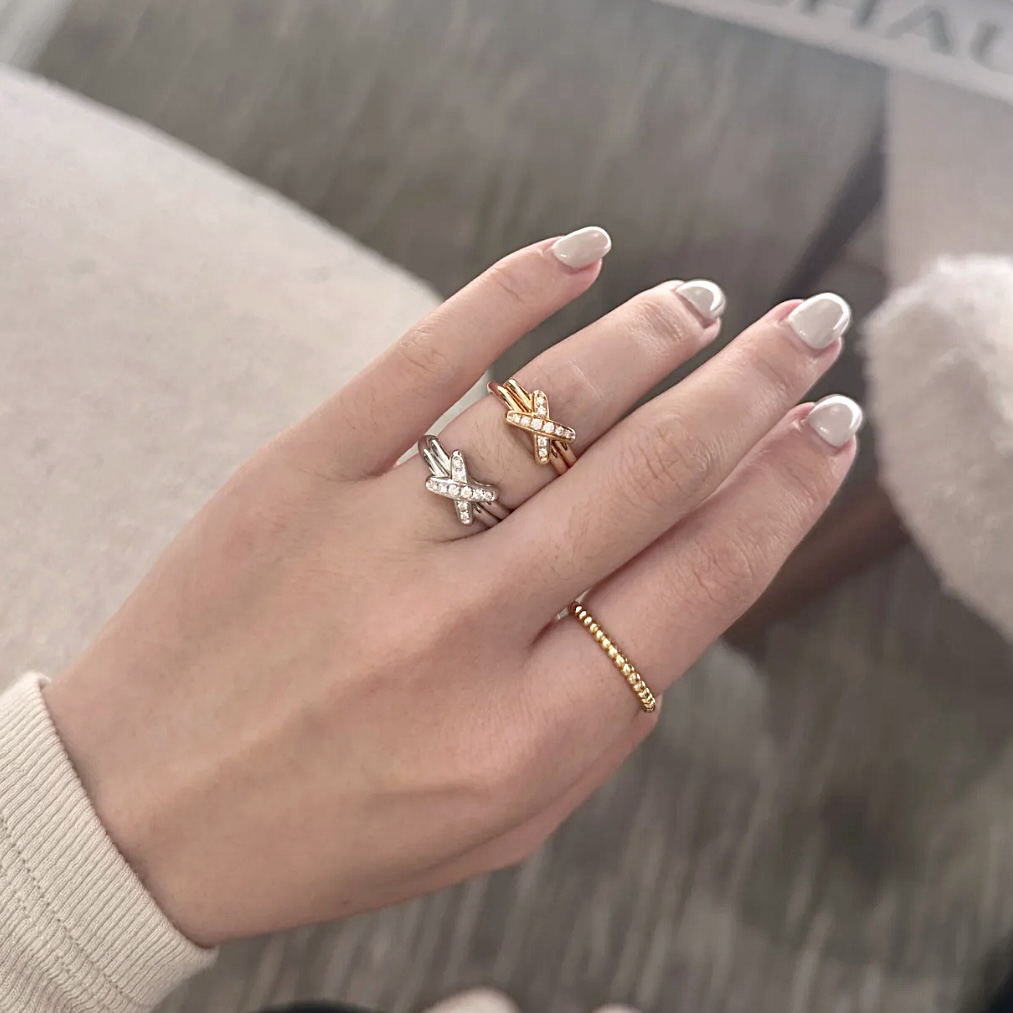 18k”Liens x緣系一生”半鑽連結高奢定製戒指