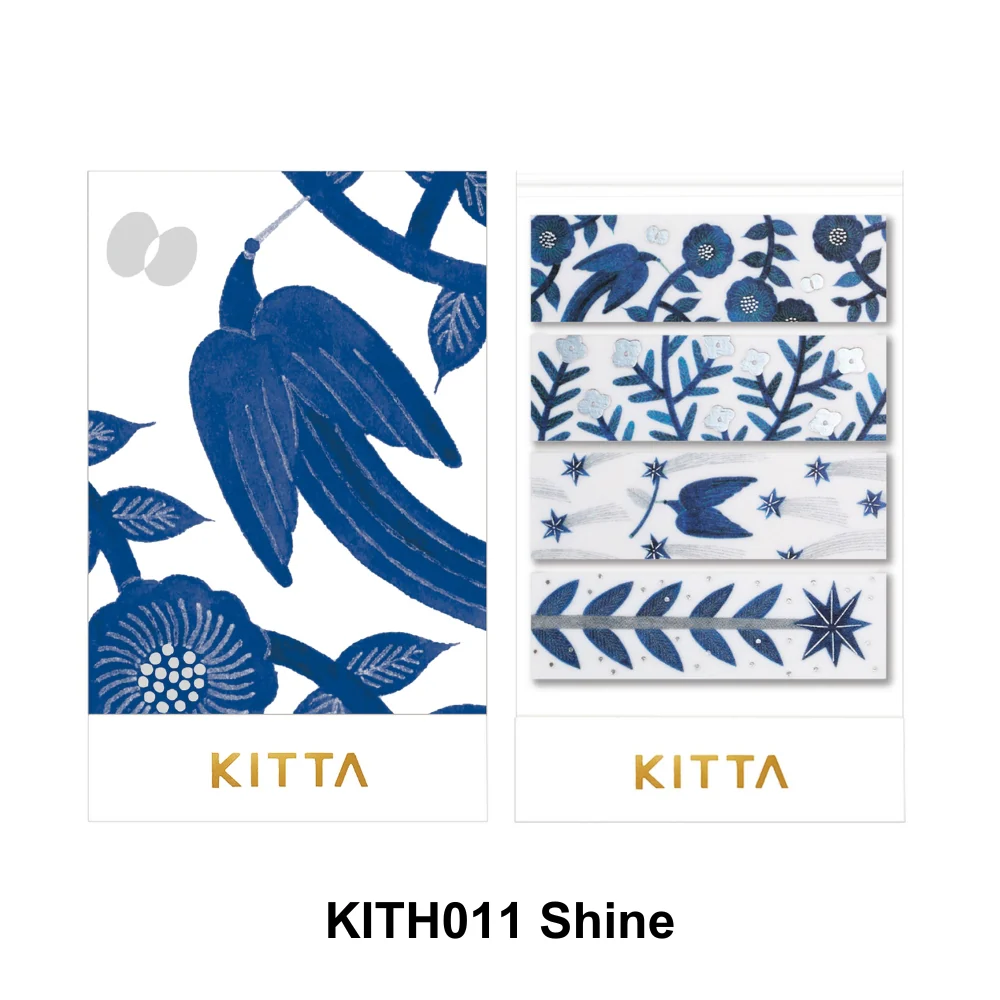 KITTA 和紙膠帶 閃亮 (銀箔加工) 隨身攜帶和紙膠帶｜KING JIM 日本