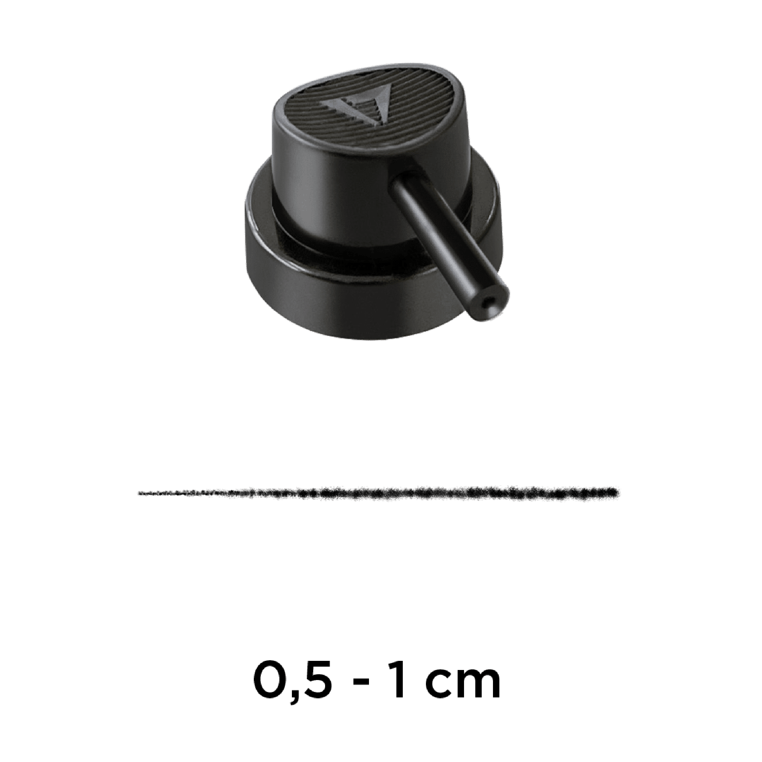 Needle Skinny Cap black 吸管細噴頭(黑)