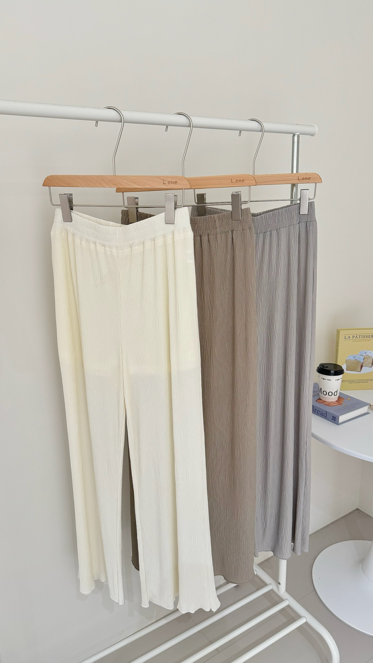 涼感水波紋長褲