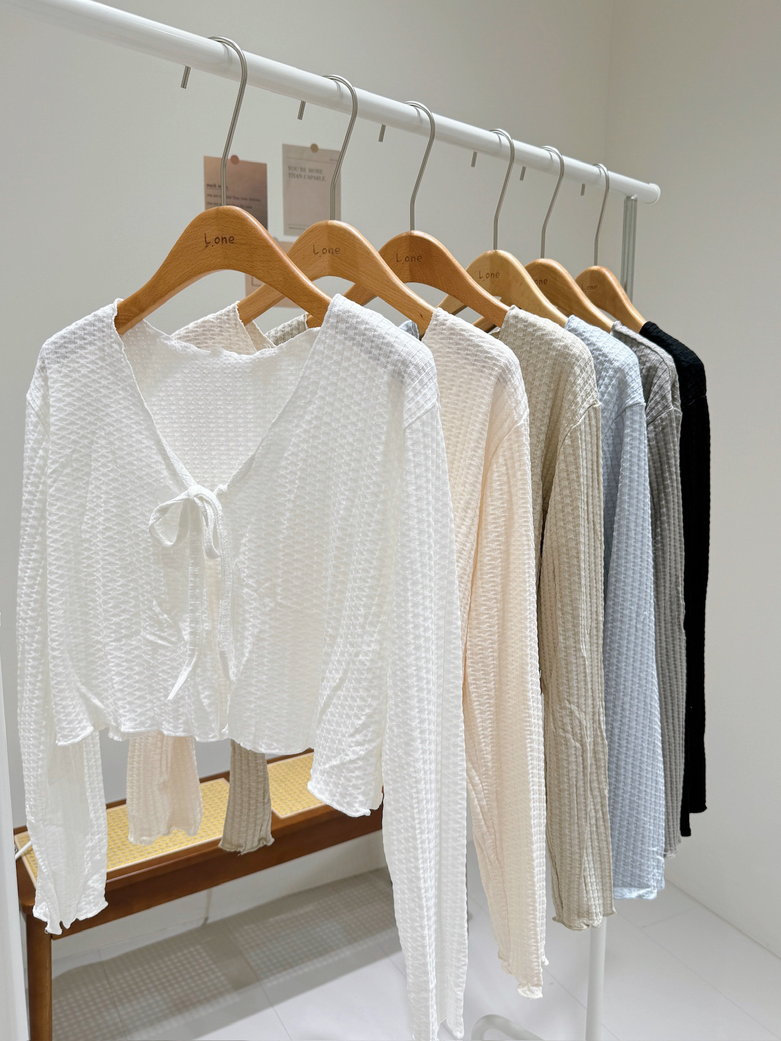 華夫格針織罩衫