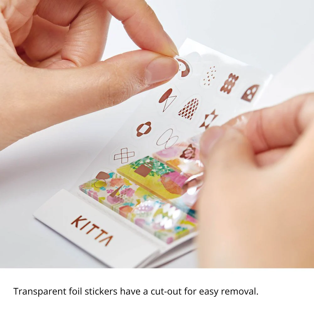 KITTA 和紙膠帶 銀箔拼貼款 水彩 隨身攜帶和紙膠帶｜KING JIM 日本