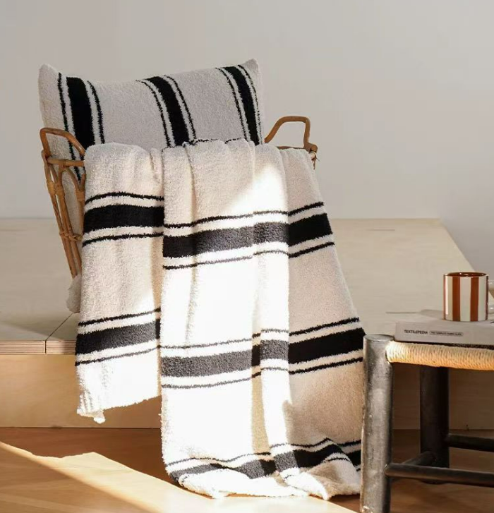 《5823》條紋半邊絨空調被