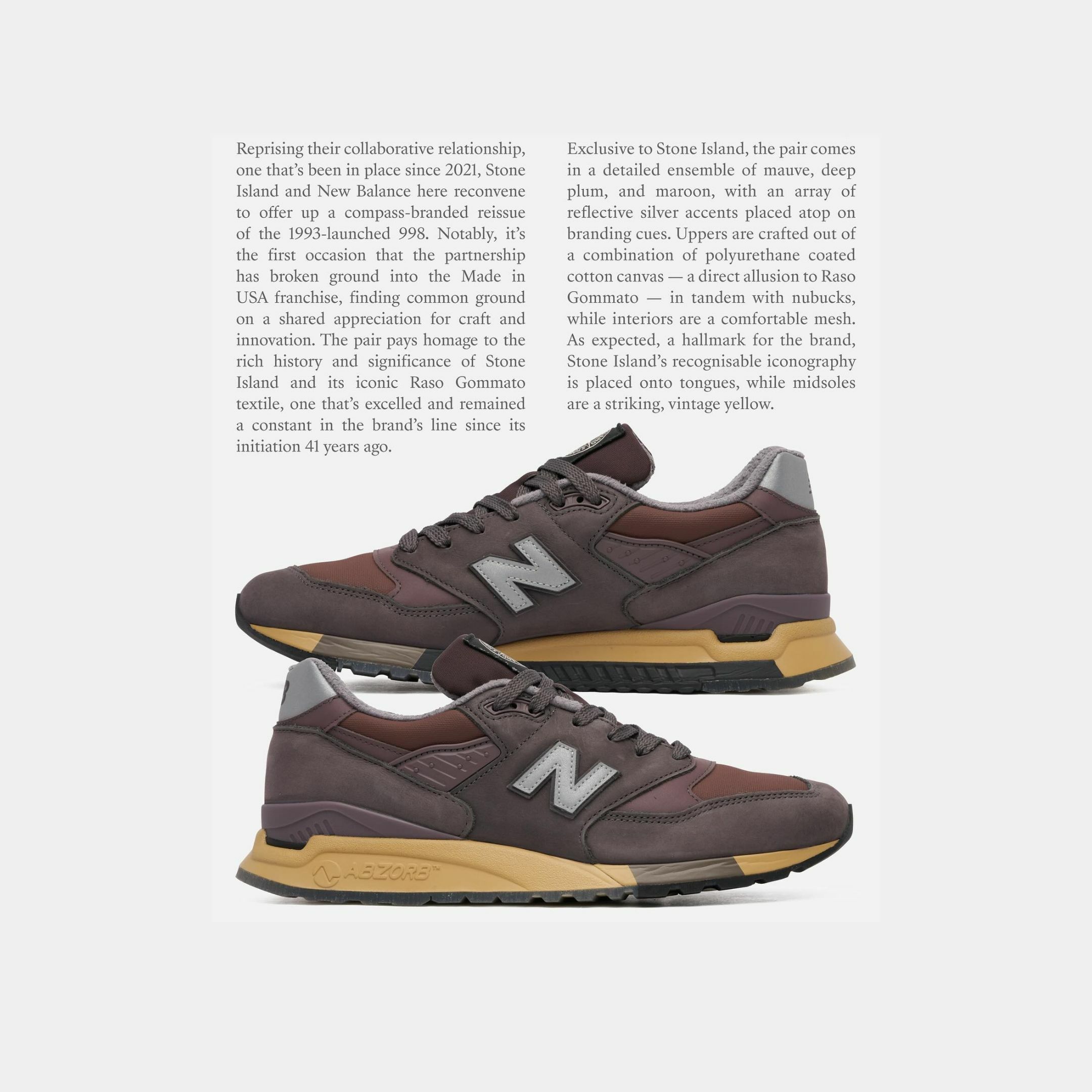 NICEDAY 代購 Stone Island x New Balance 998 聯名 棕灰 棕色 大地色 咖啡 U998PR