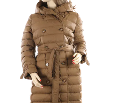 1BR0329-047 BURBERRY Witley Down Coat Taupe Brown #80911141 (C-EU-E)
