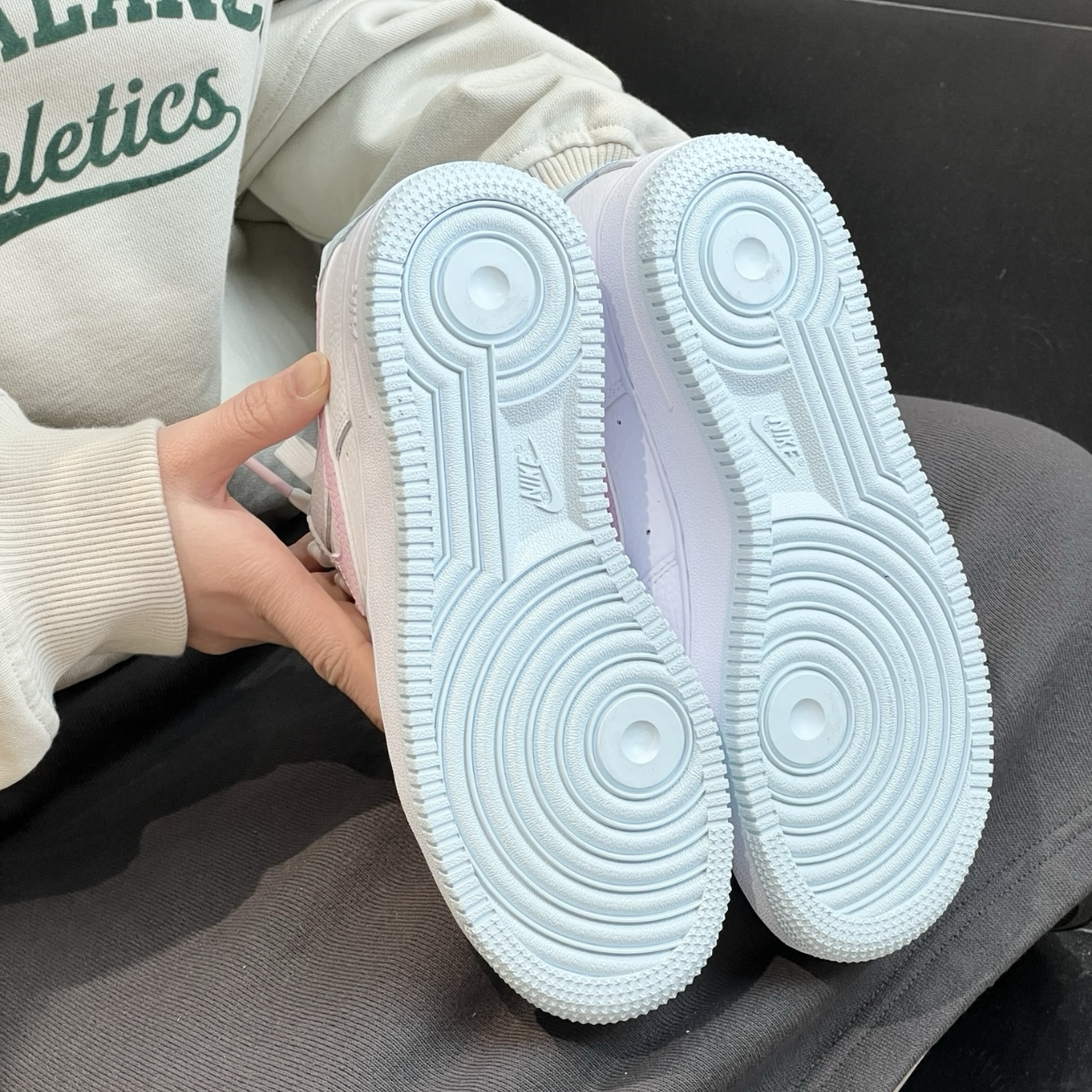 Nike Air Force 1 Low 薄荷草莓 白粉藍 薄荷綠 刺繡小勾 荔枝皮 AF1 空軍一號 低筒休閒鞋