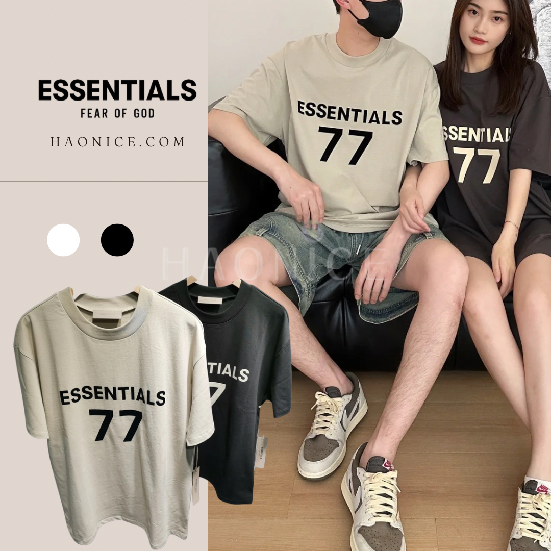 FOG短袖 77 FEAR OF GOD ESSENTIALS 數字立體膠logo T恤 短袖