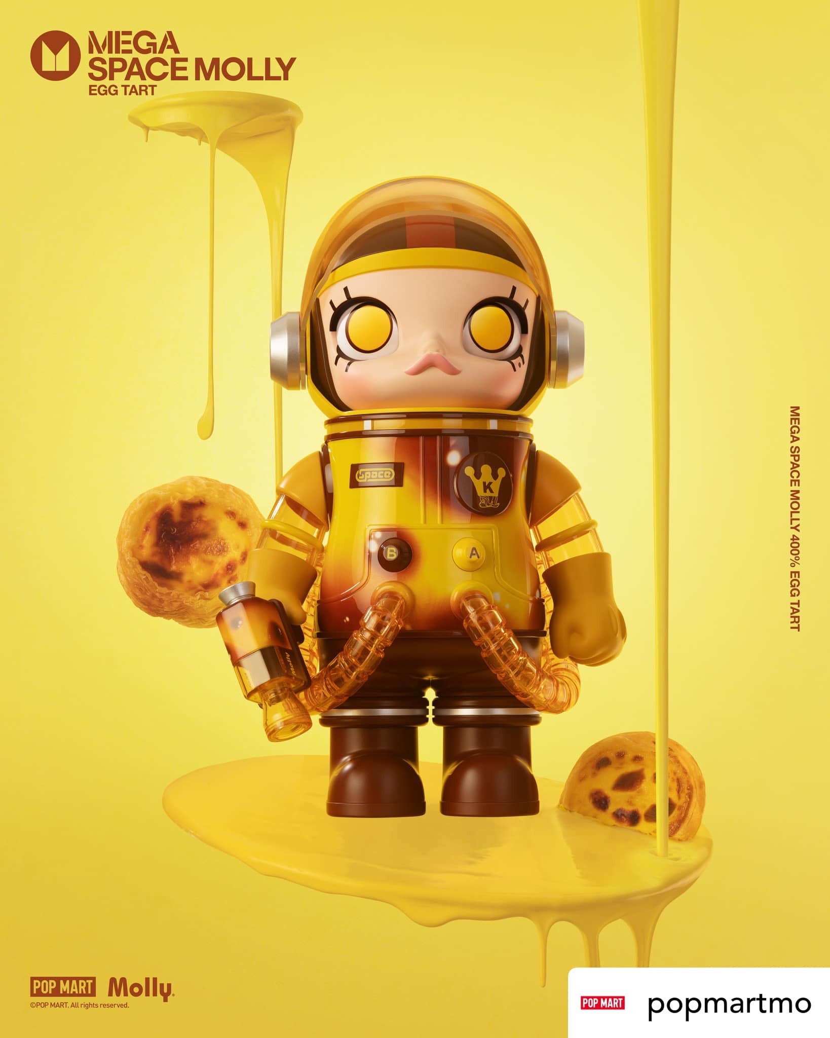 泡泡瑪特 MEGA SPACE MOLLY 蛋塔 葡撻 400%
