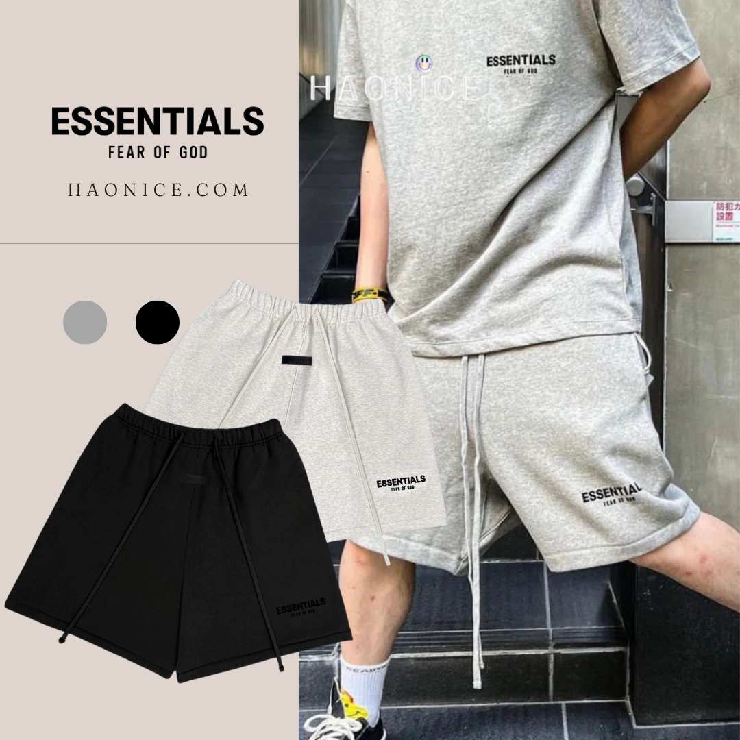 新款灰色❗️FOG FEAR OF GOD Essentials 新款黑標配色短褲 FOG短褲