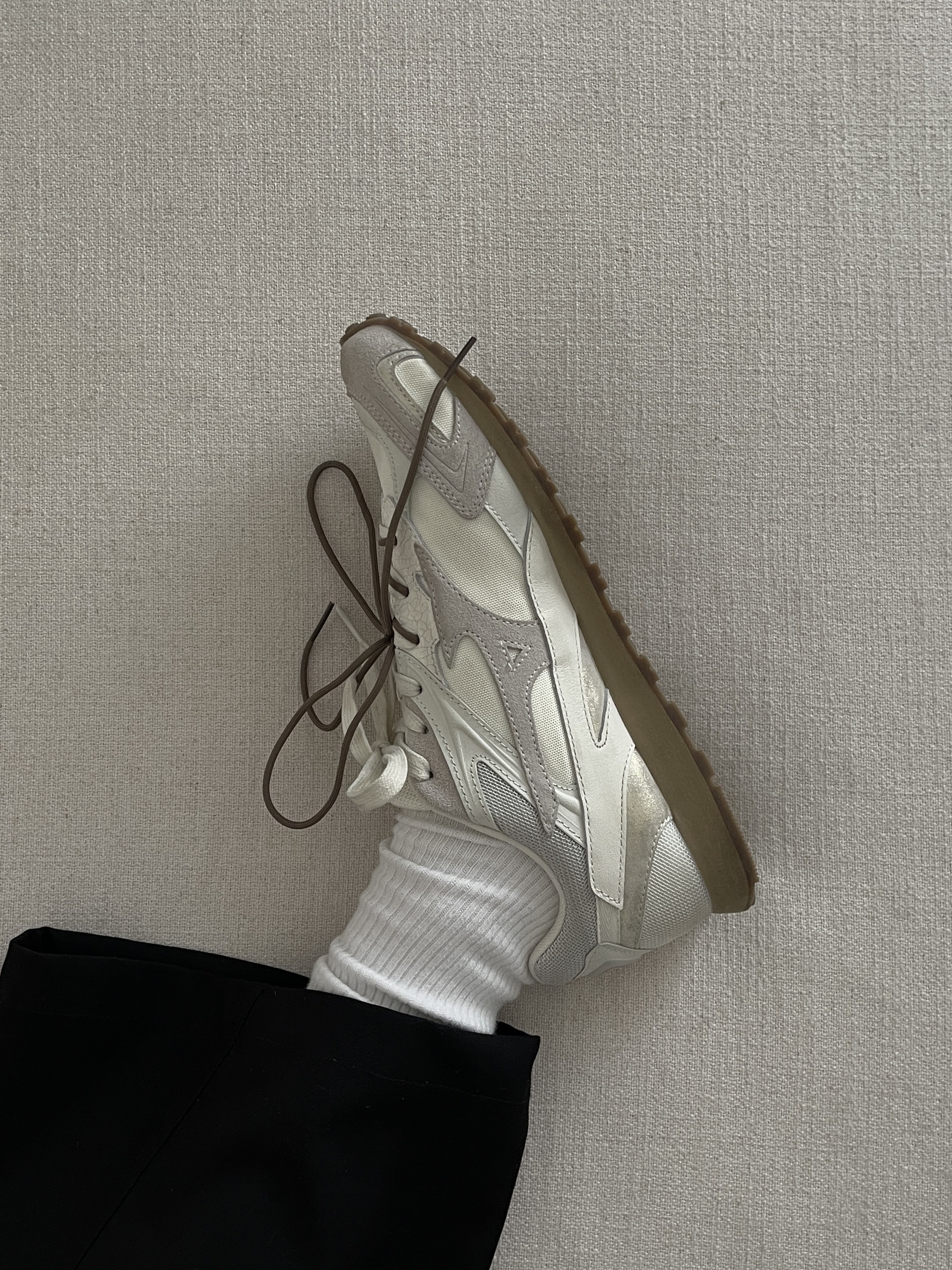 MIZUNO LG 60S 2K 美津濃 奶油白 米白 米灰 仿舊 刷髒 男女鞋 D1GH242103 / 預購