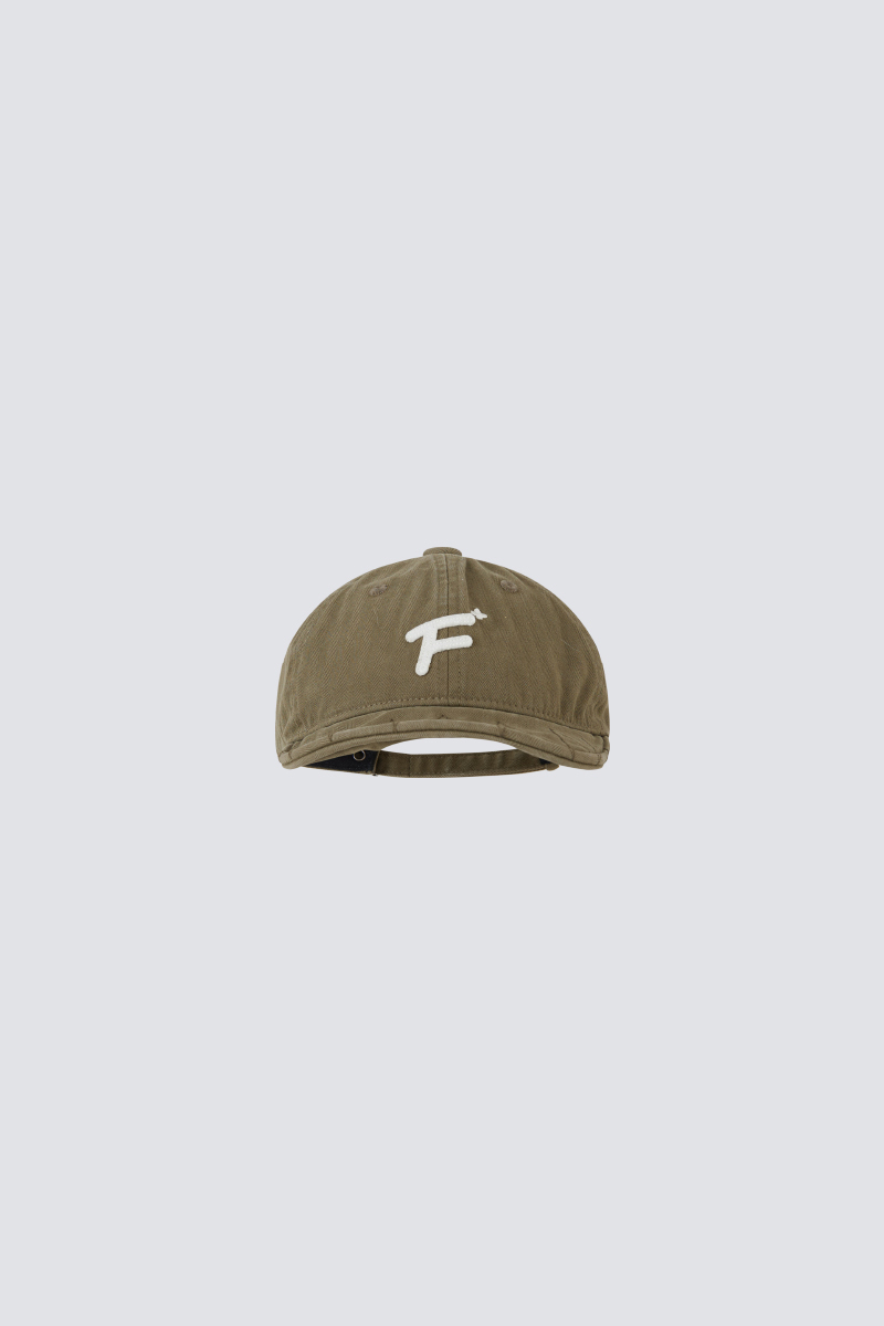 "F" cloth embroidery military cap｜Army Green｜Hong Kong Original Design