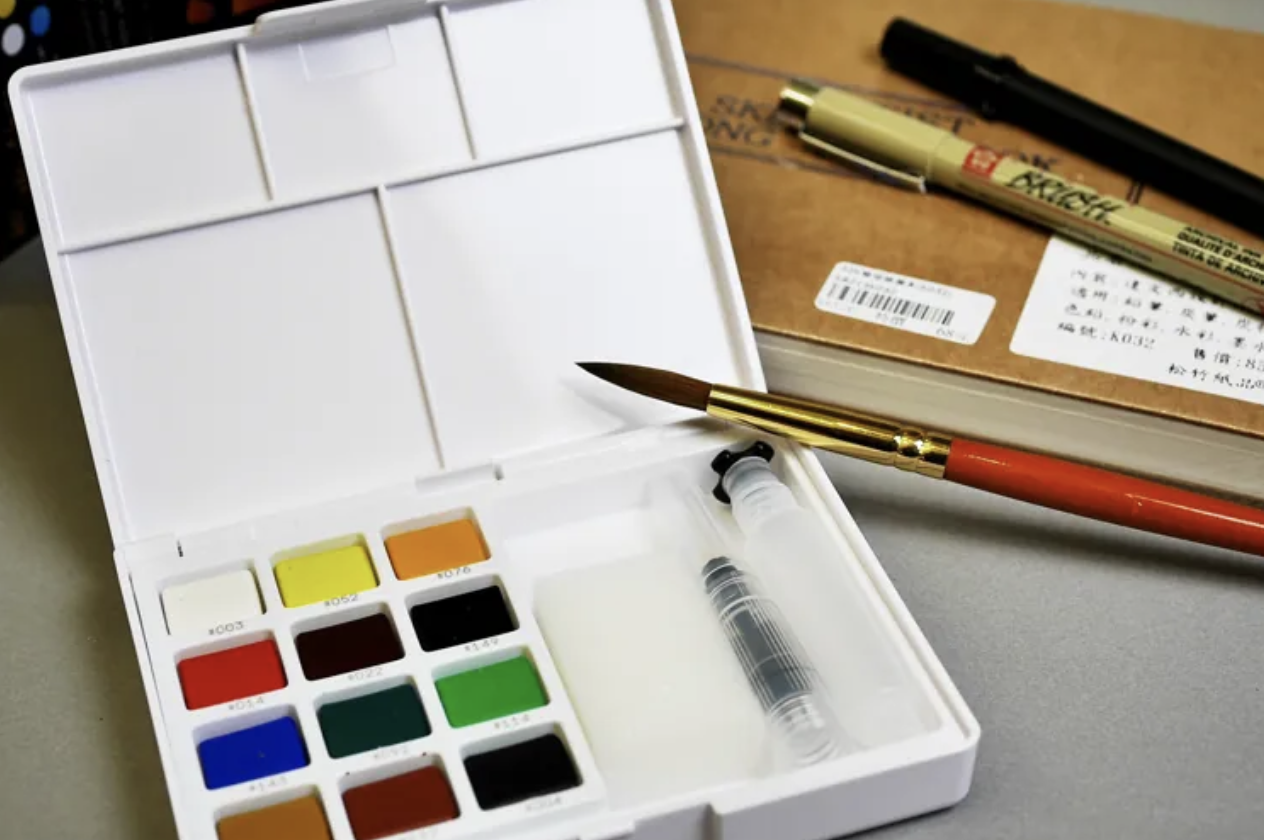 櫻花塊狀水彩-小資美好套組