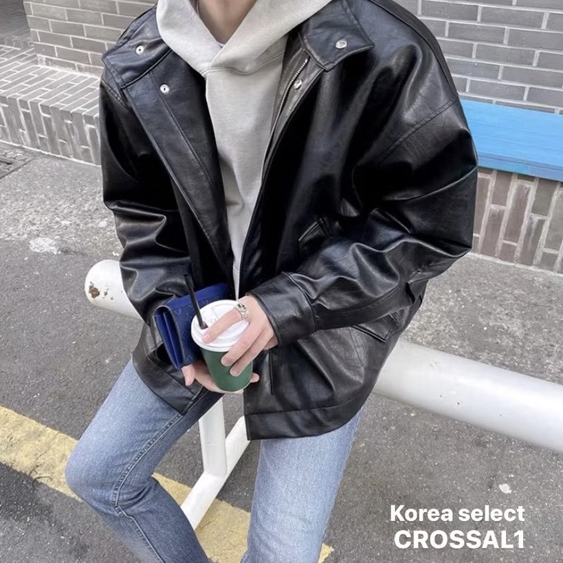 皮革騎士夾克外套