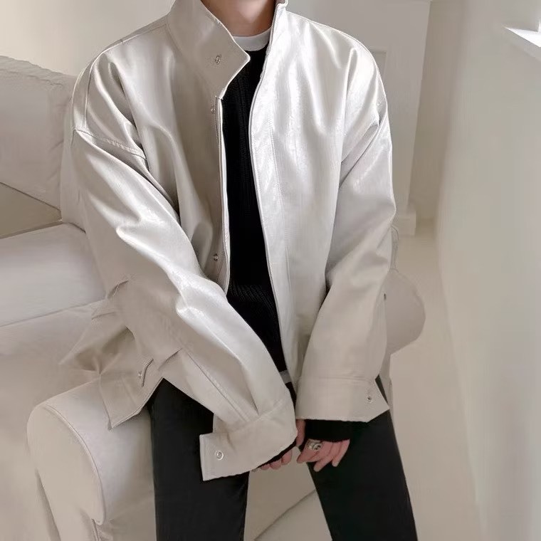 皮革騎士夾克外套