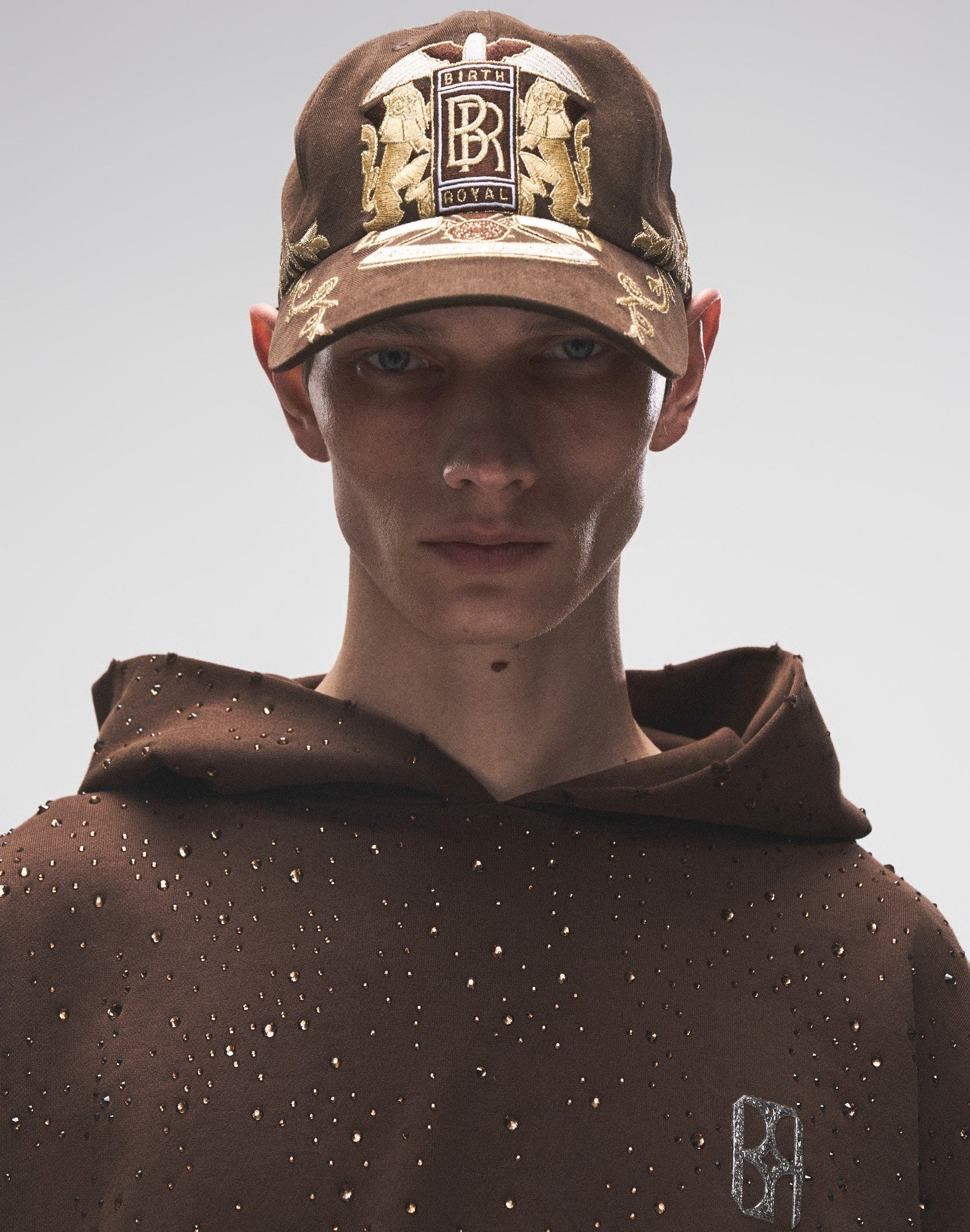 BIRTH OF ROYAL CHILD｜Double Lion Embroidered Baseball Cap (BLK / BRN)