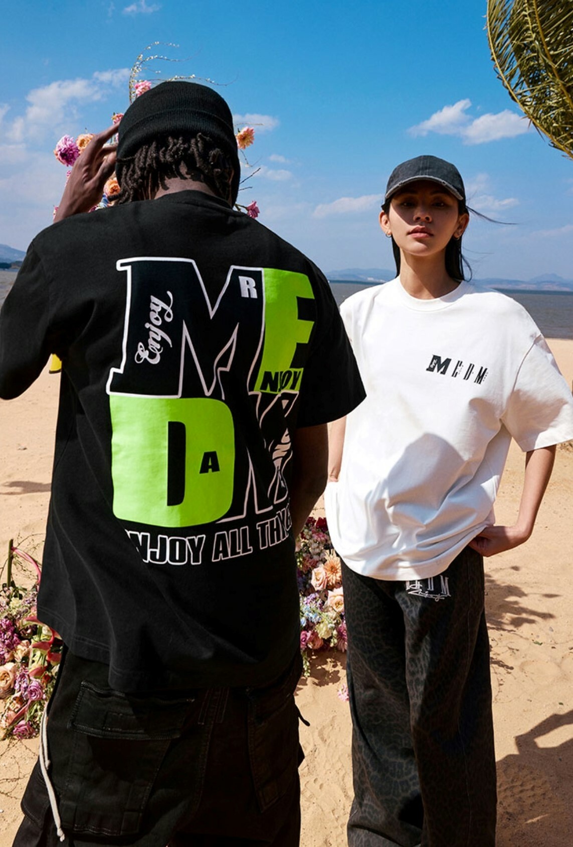 MEDM 積木撞色 拼接印花 短袖 T