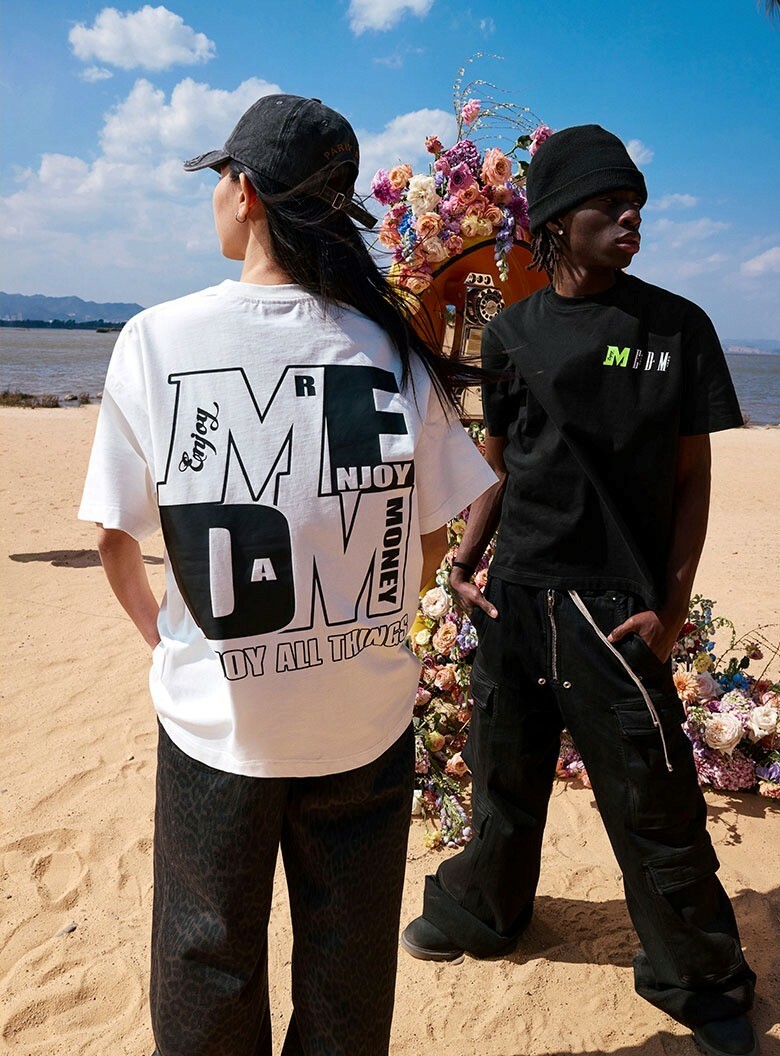 MEDM 積木撞色 拼接印花 短袖 T