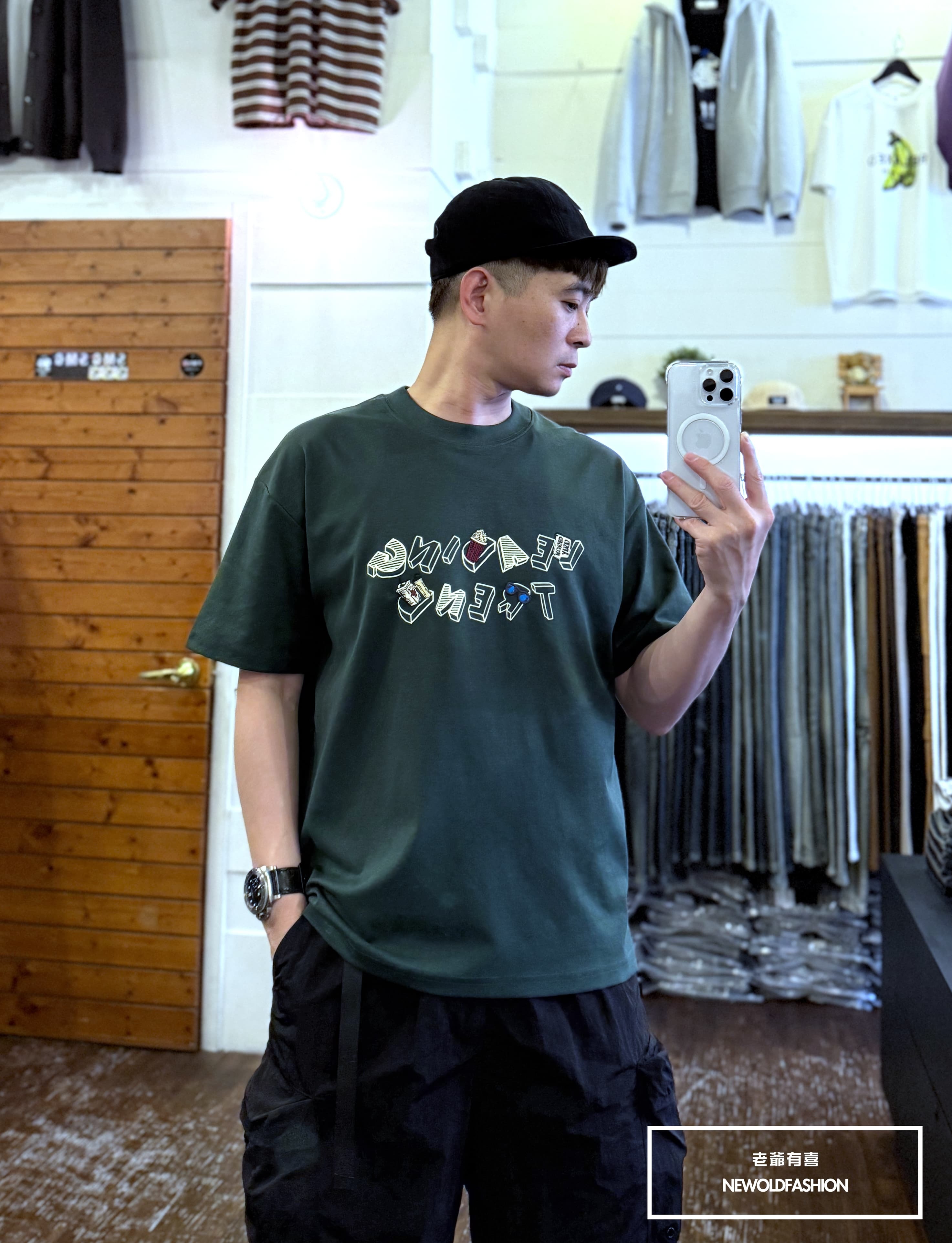 『新品上市』重磅斜紋墨鏡R短T(NOF2503N5053)-綠