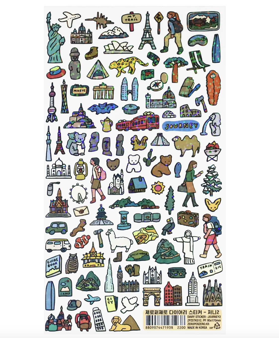 韓國Zero Per Zero｜手帳貼紙