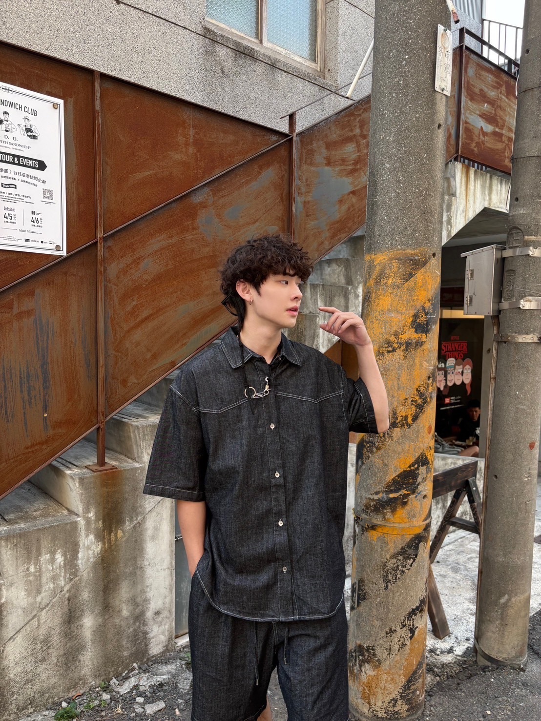 (GOAL) 2025 春夏 原色牛仔單寧套裝 水洗襯衫 短褲 ZOE Z2526