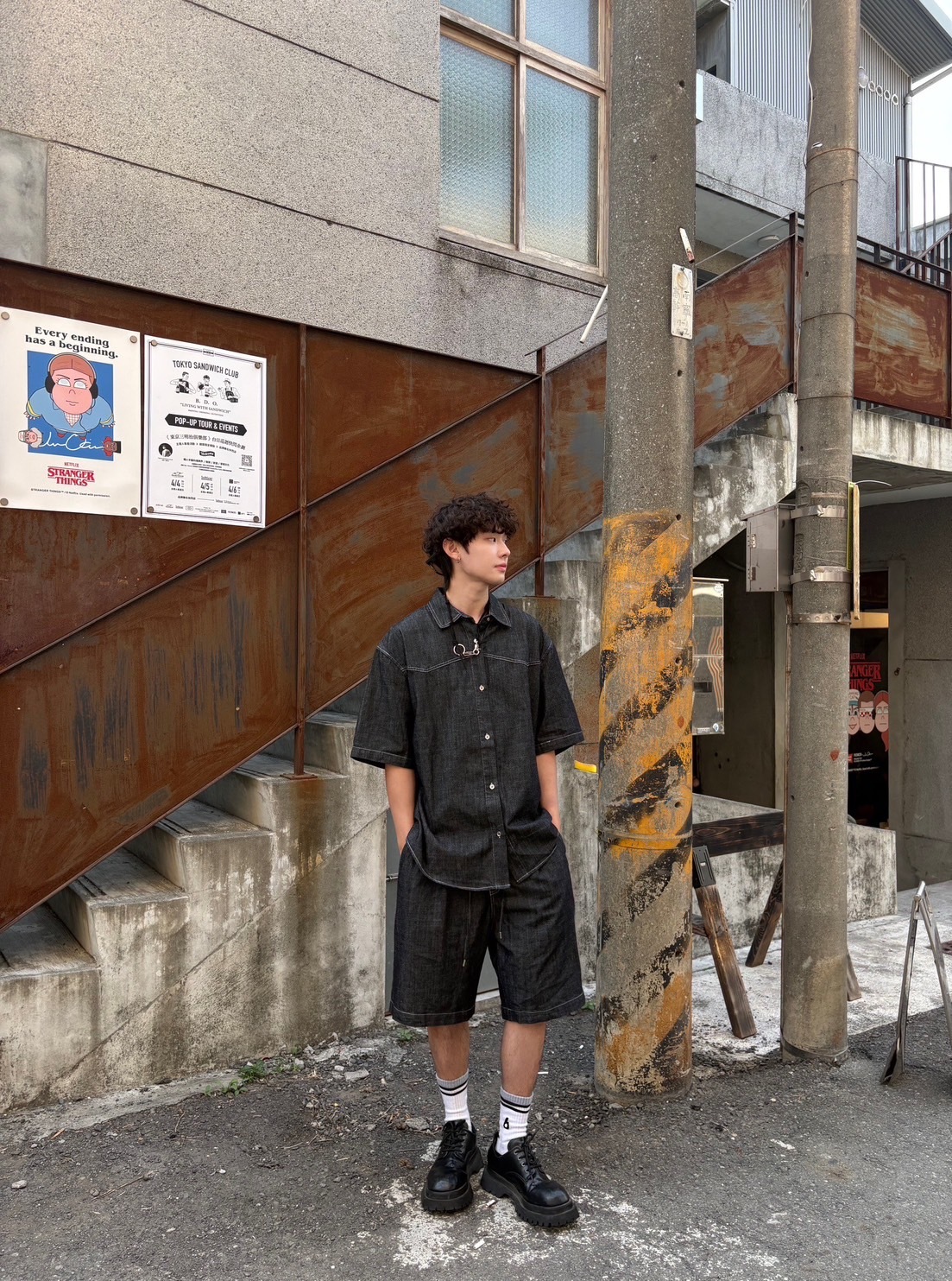 (GOAL) 2025 春夏 原色牛仔單寧套裝 水洗襯衫 短褲 ZOE Z2526