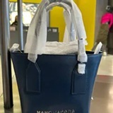 [S] MARC JACOBS AZURE BLUE 4S4HTT004H02-419 LEATHER MEDIUM TOTE BAG, 196611176019 (SMJ507)