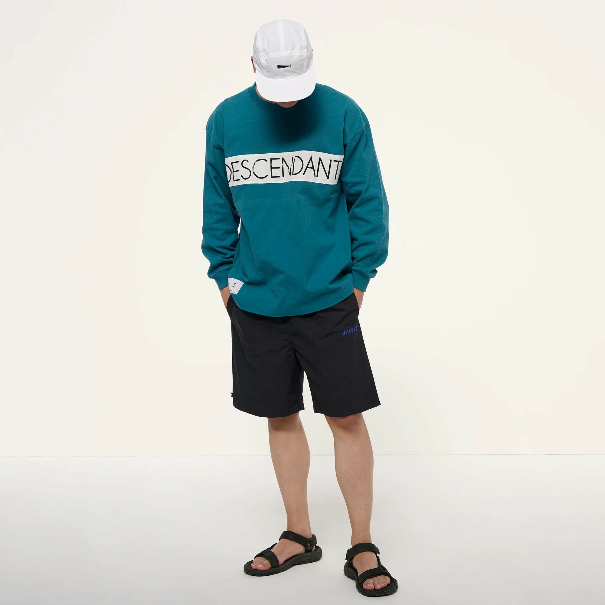 [現貨] DESCENDANT SS25 STRAIN PATCH LS | (OFF WHITE / TEAL)