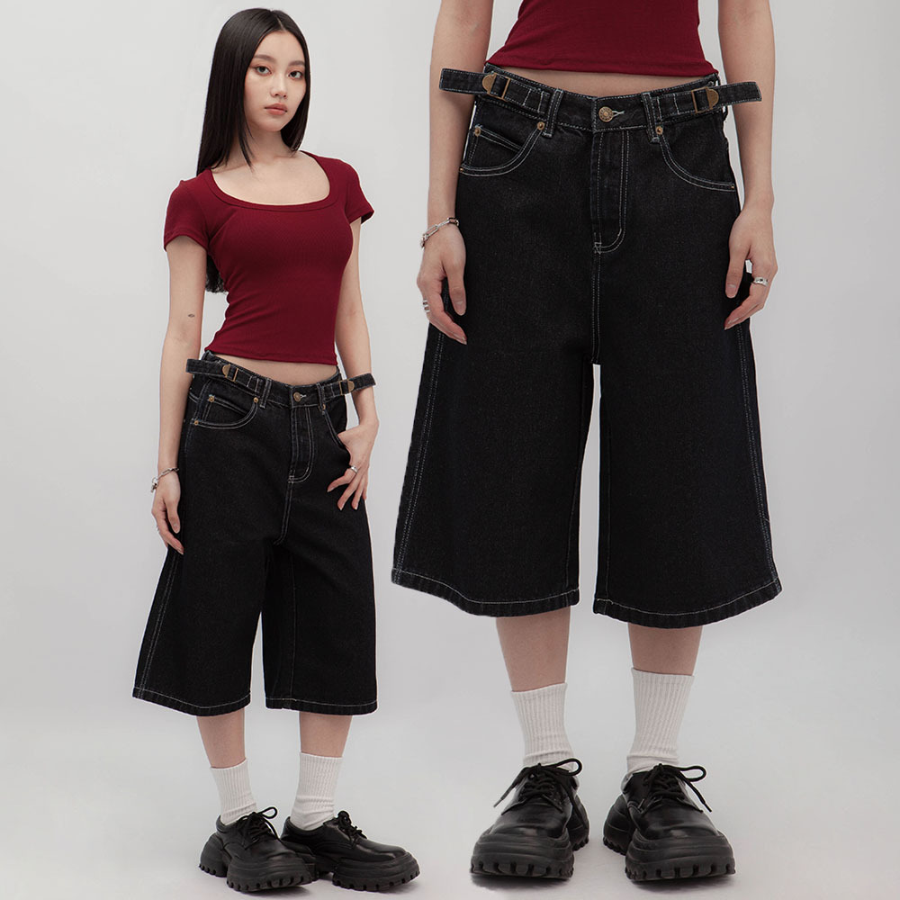 復古明線七分牛仔褲(in stock!)