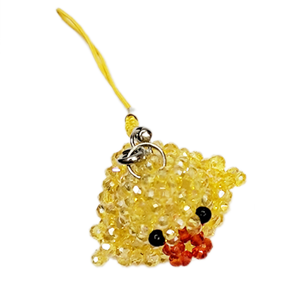 黃色小鴨3公分 水晶吊飾【十方】131274
