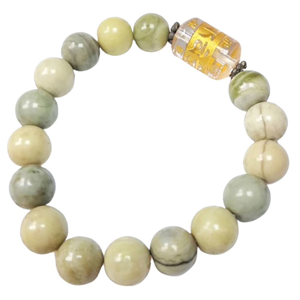 六字真言{金}&牛油玉手珠10mm【十方】123714