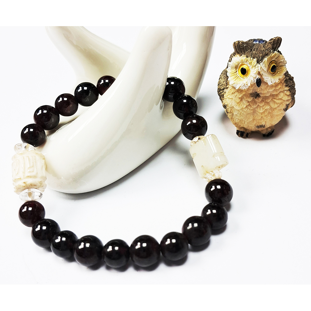 六字真言&紅石榴手珠8mm【十方】124241