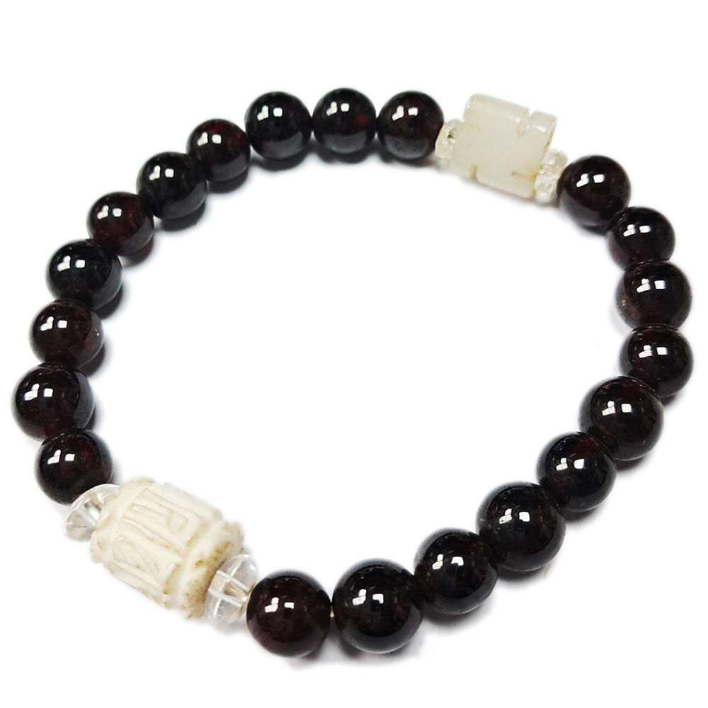 六字真言&紅石榴手珠8mm【十方】124241