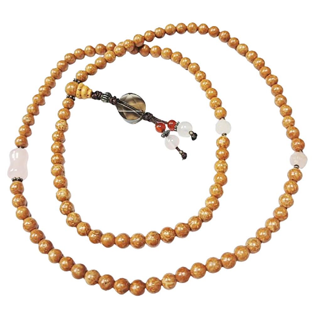 大衛星{茶晶}&西藏天筑108念珠5mm【十方】120192