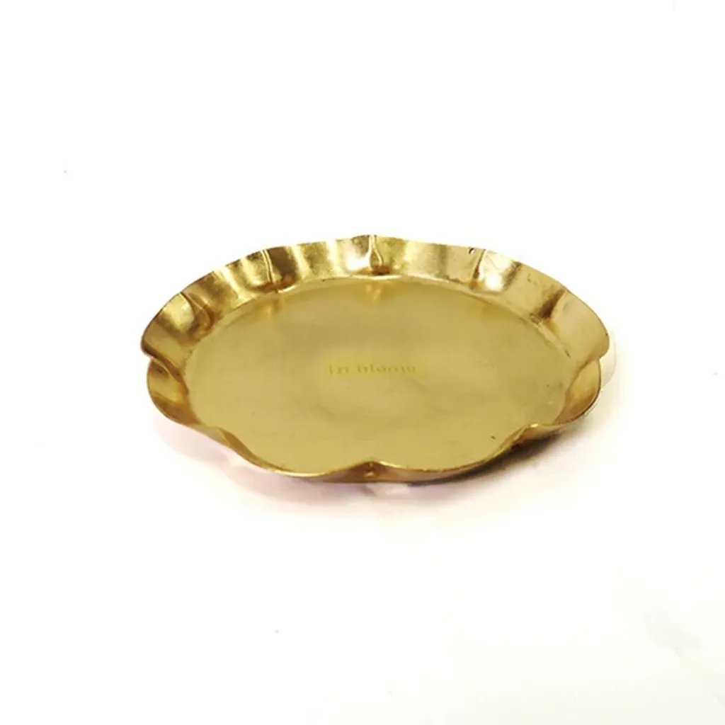 日本 Creer_in bloom|金色鐵製托盤_花盤_L_92150011