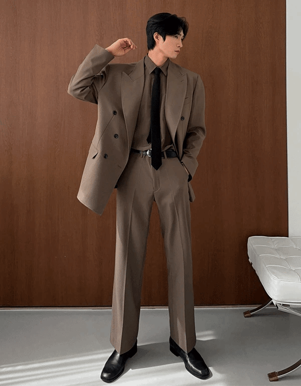 米歇爾雙排扣西裝夾克 西裝褲 成套西裝