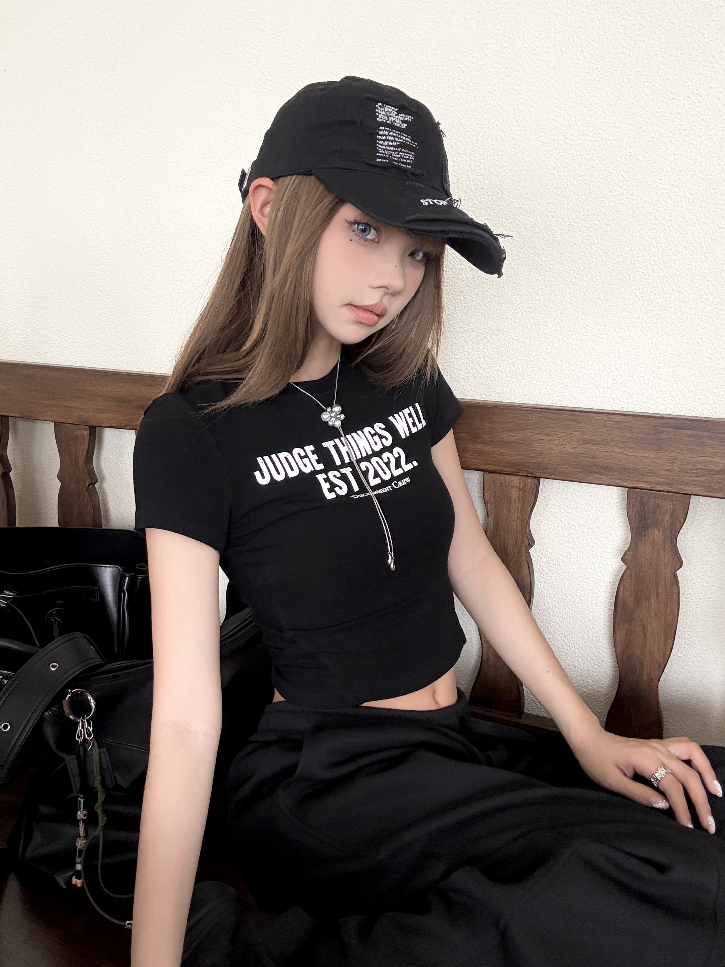 (GOAL)  DCM 標語 縮腰身 剪裁 短版 短袖 顯瘦  176