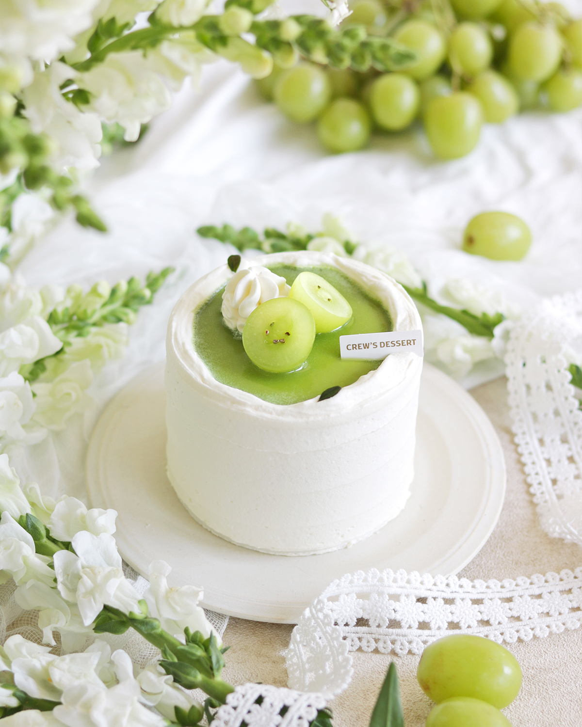 葡萄橙花圓戚風蛋糕