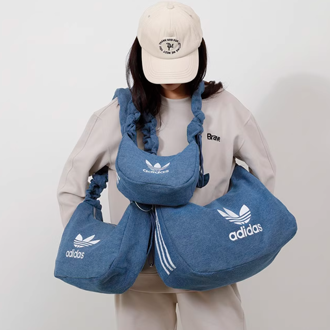 H2109 Adxxas Originals 牛仔皺摺雲朵包