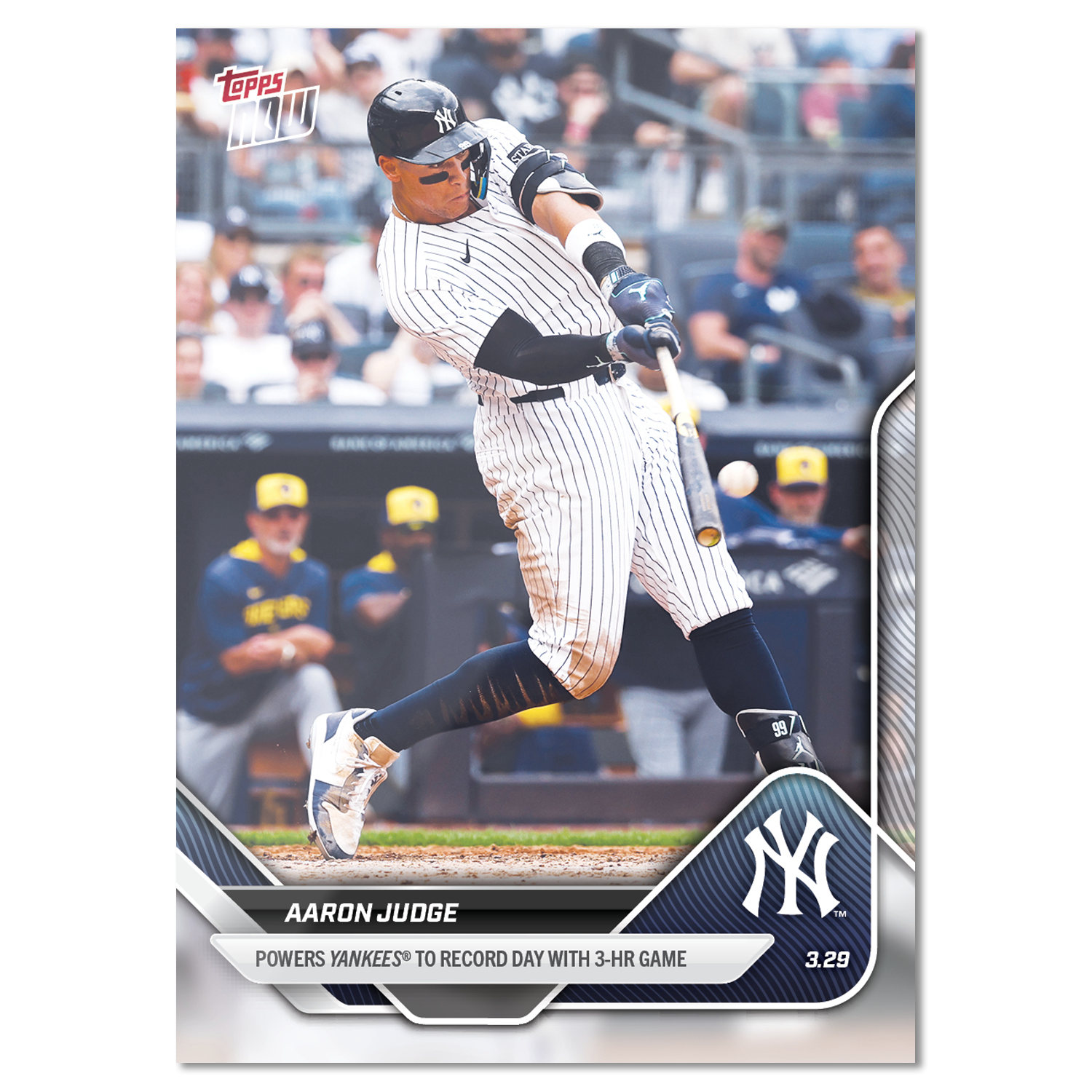 2025 MLB Topps NOW  球員卡 AARON JUDGE LOOK FOR RELICS and AUTO-RELICS 單場三轟 #18