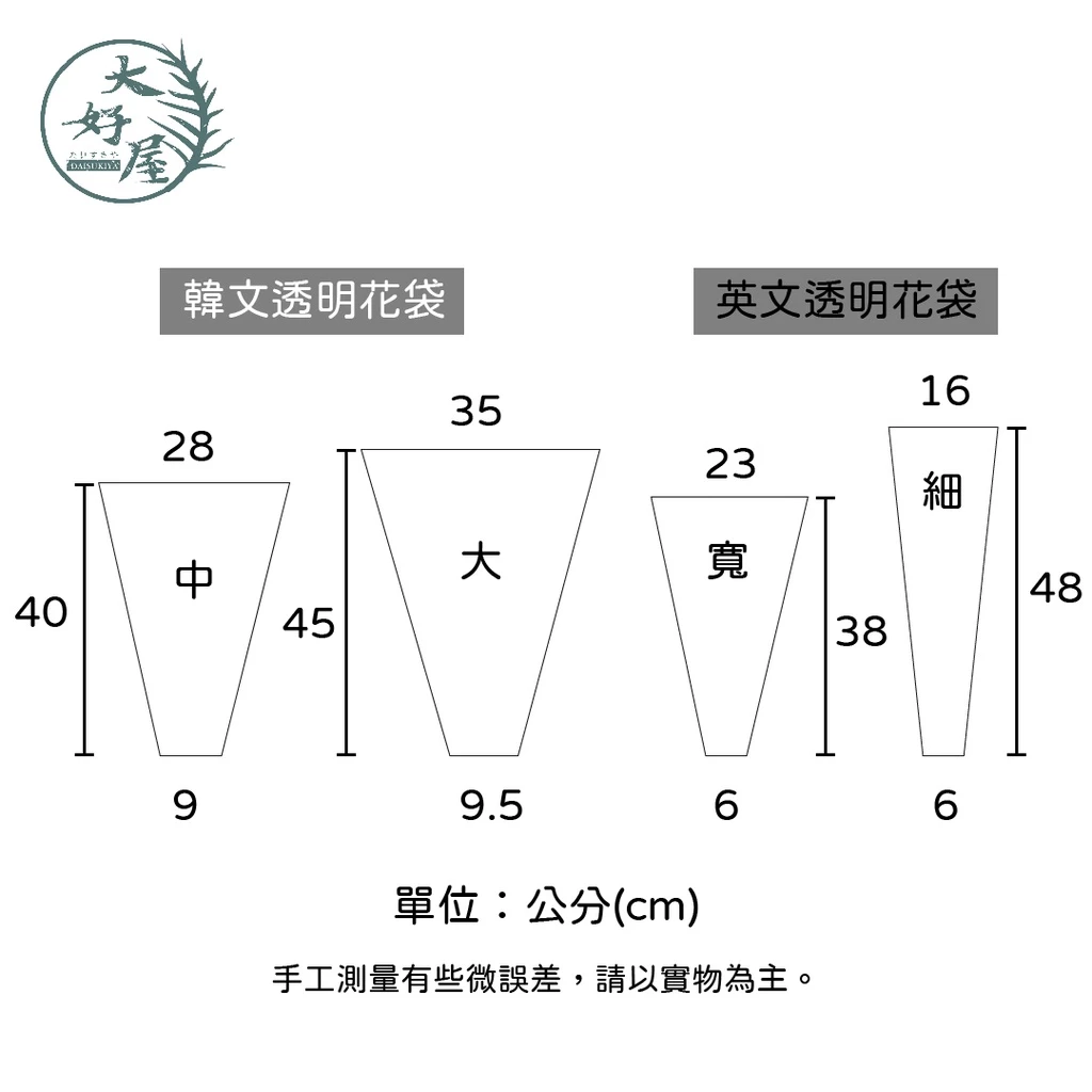 【網】韓系透明三角花袋 【單個】