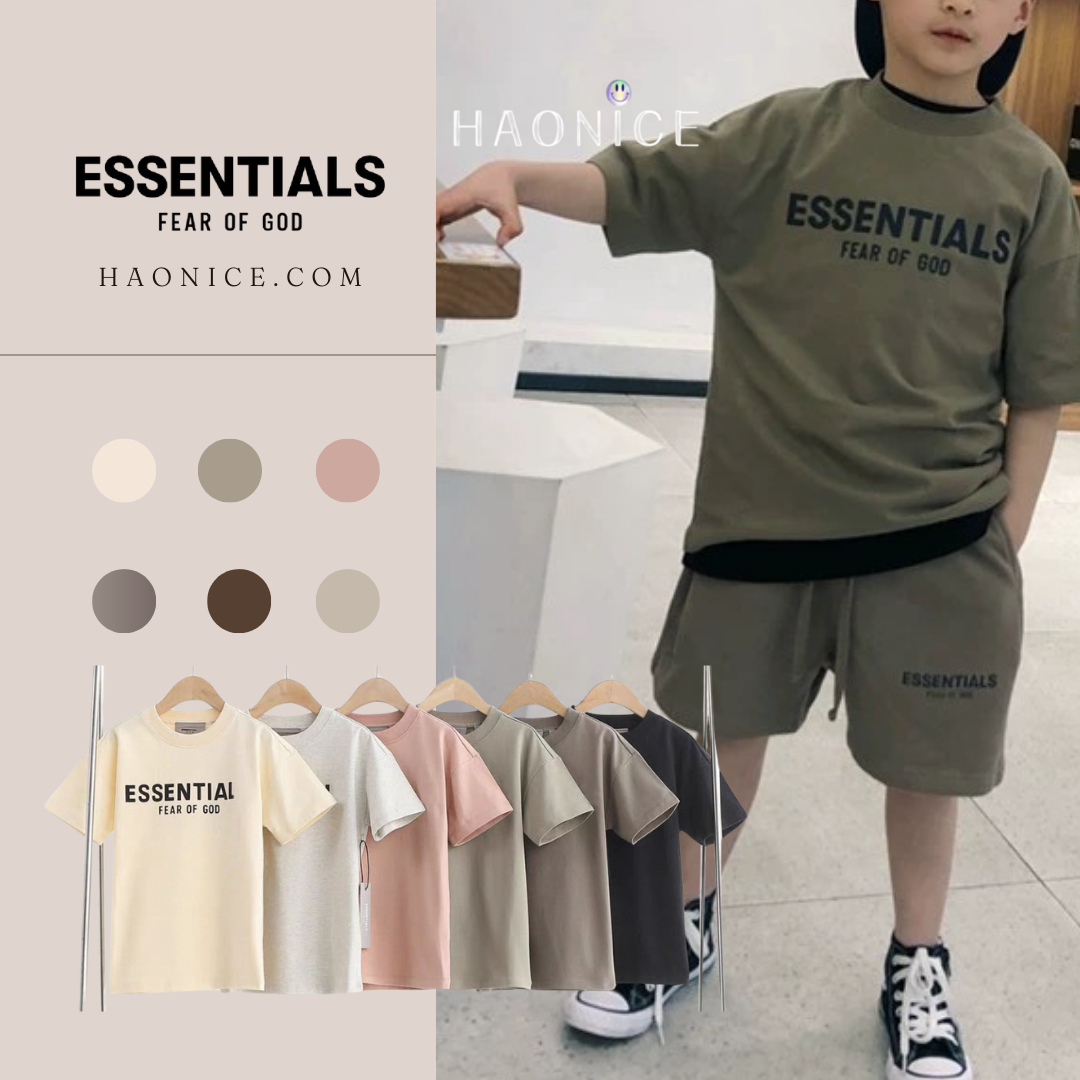 【Haonice品牌童裝】 24SS 童裝👶 ESSENTIALS 夏季短袖 大logo 簡約風 短T  四色可選