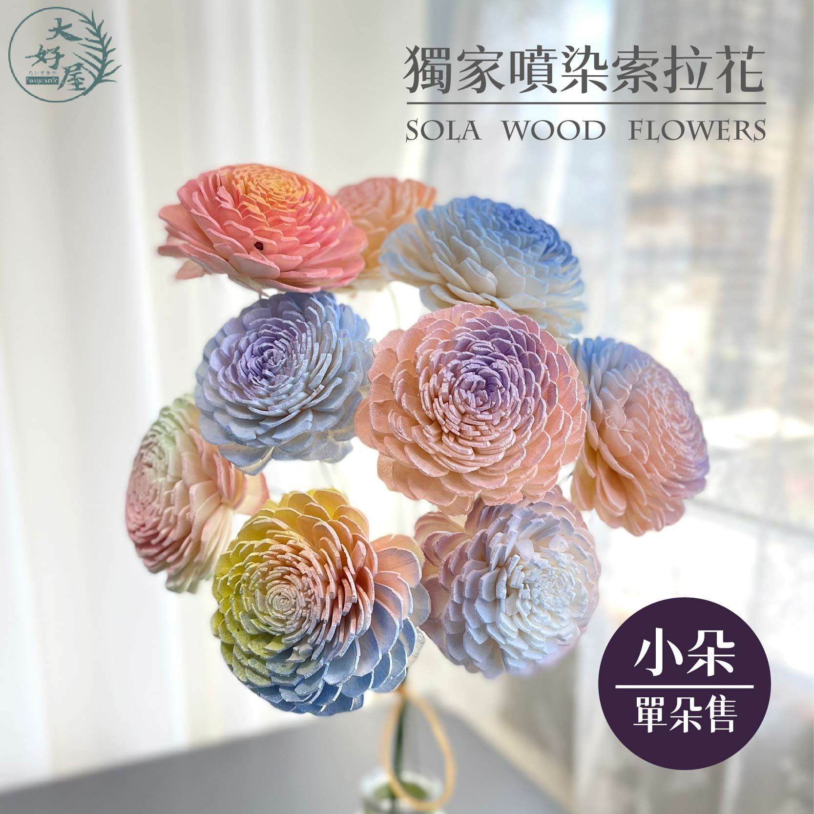 【網】噴染各式索拉 (單朵 / 6朵裝 / 8朵裝)